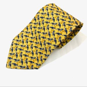 Brooks Brothers Yellow Silk Critter Tie